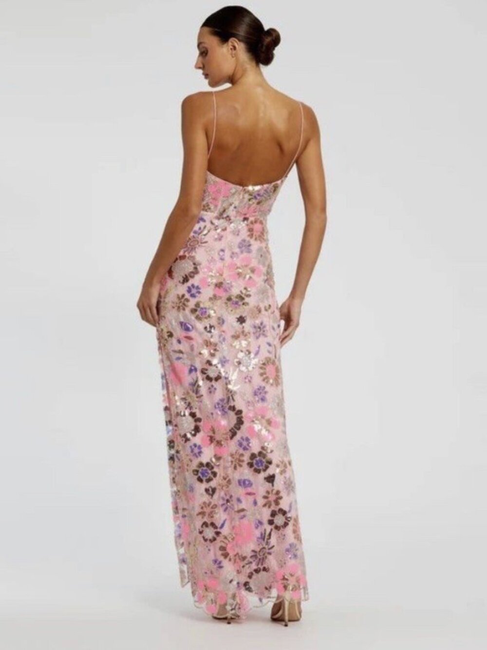 Mac Duggal Size 2 Pink 68718 Sequin Beaded Sleeveless Formal Gown Dress NWT Prom - Picture 3 of 12
